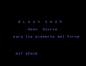 Blusy Shop Title Screen